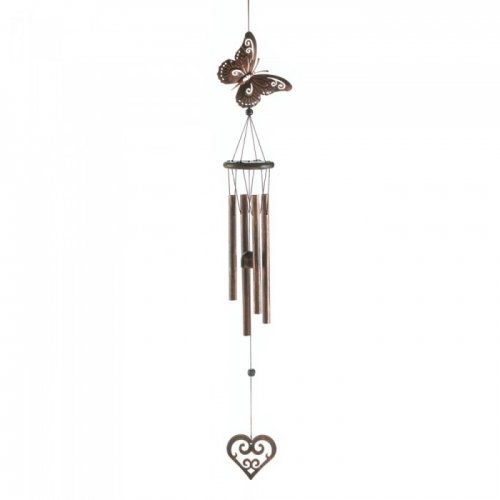 Butterfly And Heart Windchime