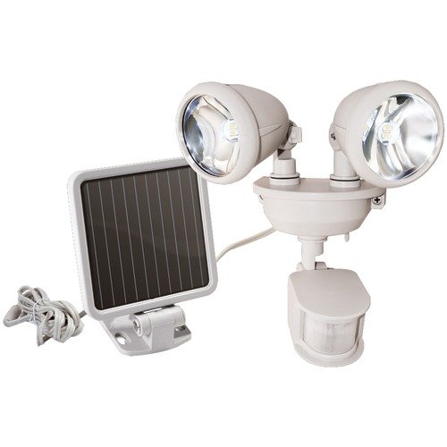 Maxsa Innovations Dual-head Solar Spotlight (off White)