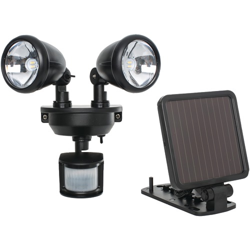 Maxsa Innovations Solar-powered Dual-head Led Security Spotlight (black)