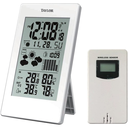Taylor Digital Weather Forecaster With Barometer &amp; Alarm Clock