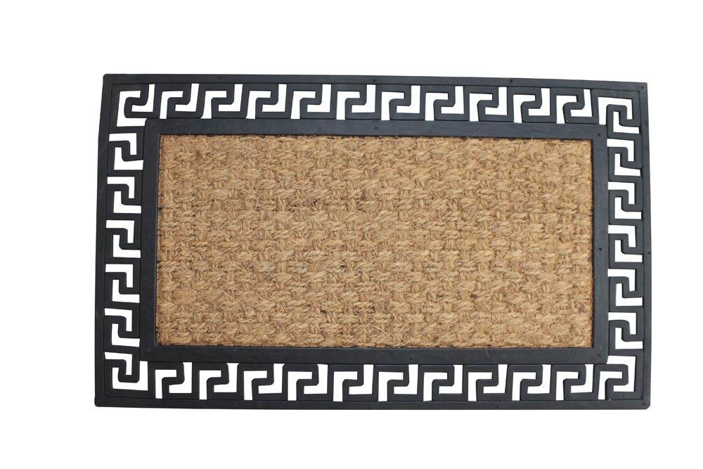 Welcome Mat With Geometric Border