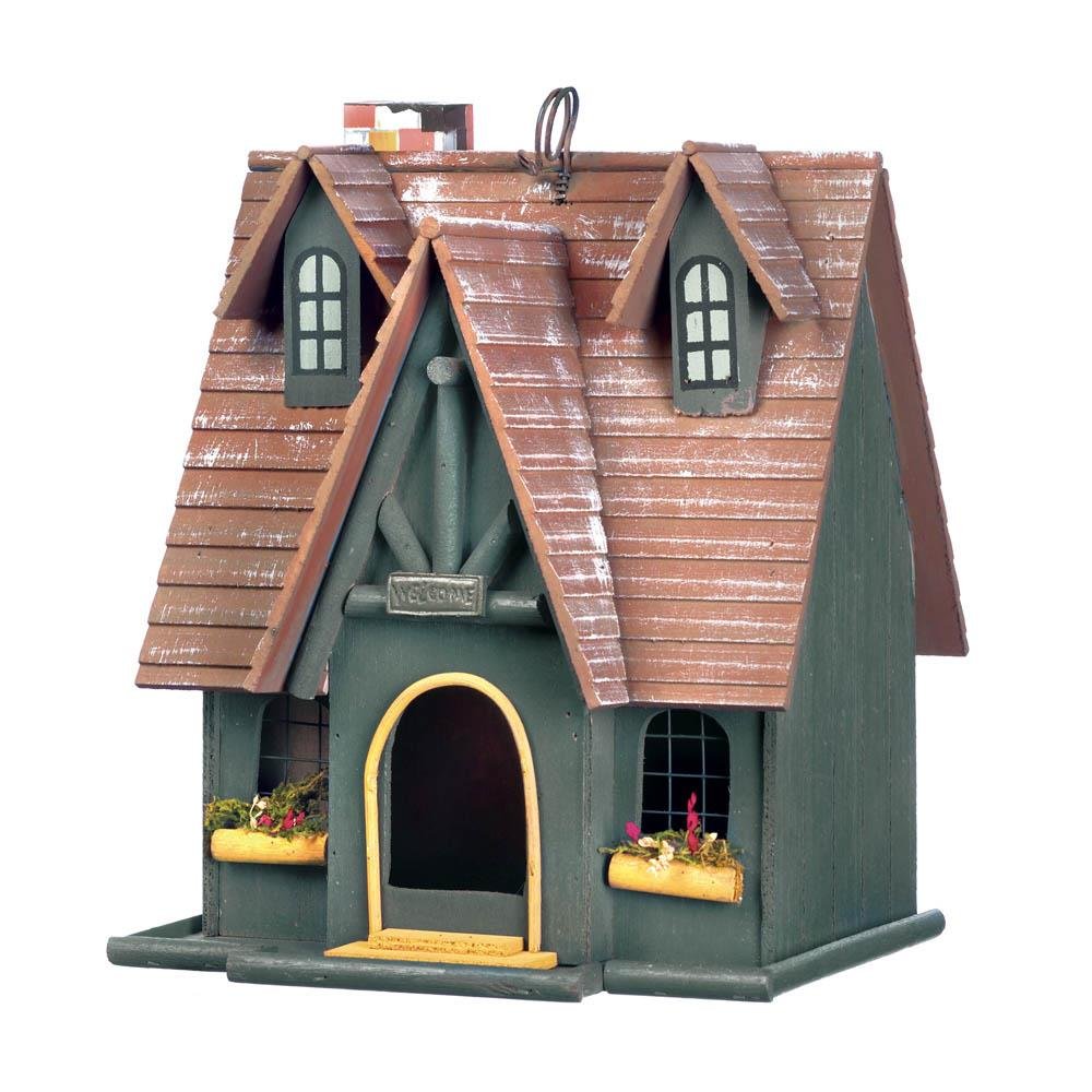 Thatch Roof Chimney Birdhouse